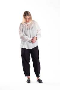 Deeanne Hobbs: High Neck Blouse Off White