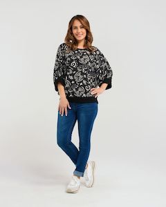Florence Top White Paisley