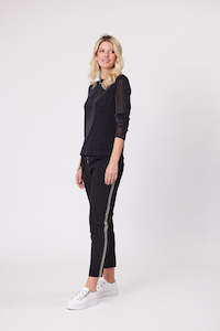 Aria Top Black Glitter