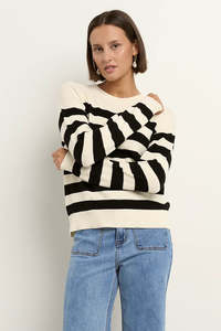 Among The Brave: Adjacent Black Stripe Knit