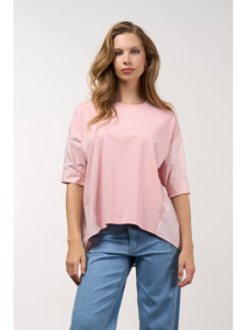 Madly Sweetly: Mixed Media Top Blush