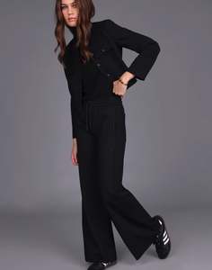 Pants: Knit pinstripe lux pant