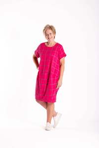 Skylar Dress Pink Check