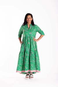 Jellicoe: Collar Tiered Dress Floral