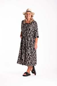 Tarbana Dress Black Tiger