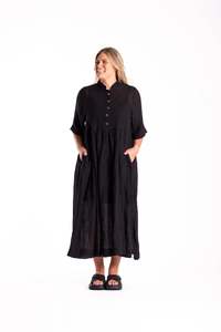 Brylee Dress Black Flax