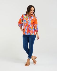 Juliette Blouse Retro Rose