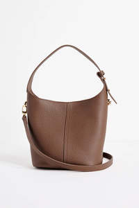Valencia Brown Leather Mini Tote Bag