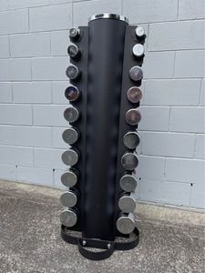 NZ POWER CHROME DUMBBELL SET WITH STAND