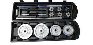 Chrome 50kg Adjustable Dumbbell Set