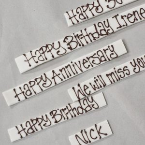 Products: Writing on a plaque