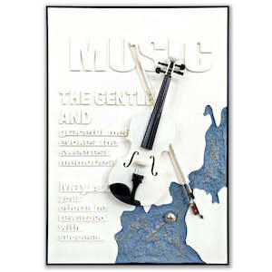 In demand - Elegant 3D Violin Wall Art