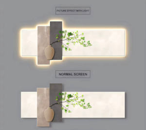 Luxury Home Decor 3D with LED Light and simulation greenery