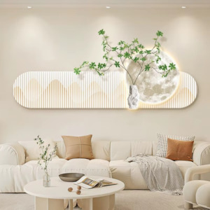 Luxury Home Decor 3D with LED Light and simulation greenery