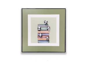 Motivating cute Panda 3D Art Frame