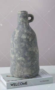 Rustic Gray Ceramic Vase