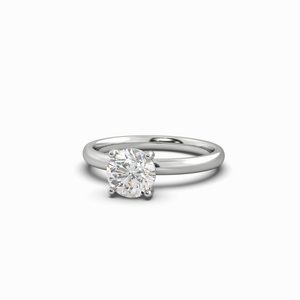 Made to Order Lab Grown Diamond Rings - Aroha Diamonds: 1.02 Carat TW Round Brilliant Lab Grown Diamond Solitaire Engagement Ring in 18K White Gold
