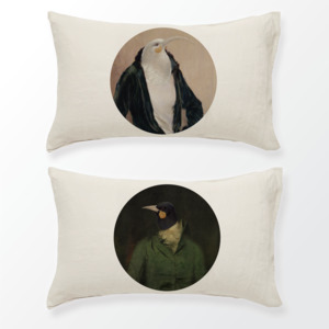 Moemoea Pera Pillow Slips: Mrs & Mr - Pillow Slips