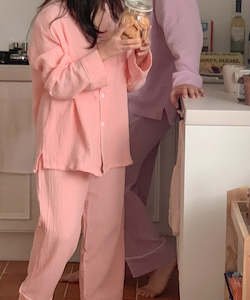 Cloud Days Cotton PJ Set - Pink