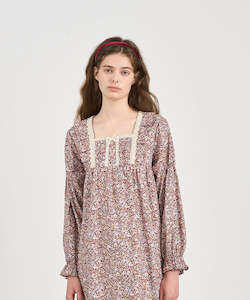 Henné Long Sleeve Nightdress Red