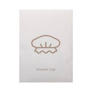 Guest Amenities: Compostable PLA Shower Cap & Tie