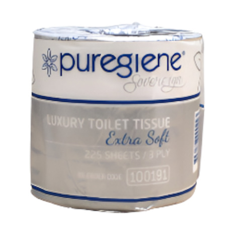 Puregiene Sovereign 3-ply Toilet rolls 225sht Ctn/48