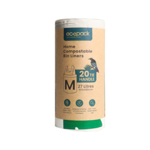 27l Rubbish Bags: Ecopack 27L Medium Compostable Bin Liners