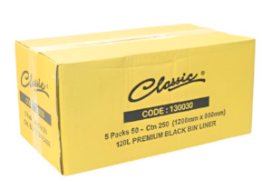 Classic 120L Bin Liner Black