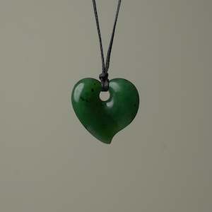 All: Medium Greenstone Heart Pendant