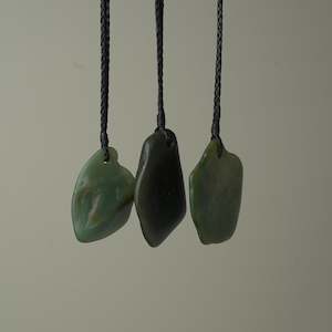 Natural Greenstone Pendant: Medium Greenstone Drop Pendant