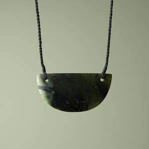 Greenstone Pounamu Breast Plate Necklaces: Medium Kawakawa Pounamu Breastplate