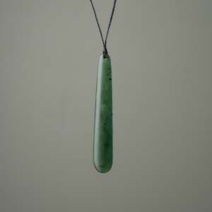 Greenstone Gifts Under 100: Medium Roimata Greenstone Long Pendant