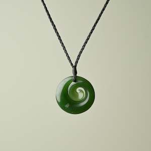 Medium Pounamu Koru Pendant