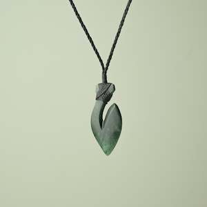 Medium Kawakawa Greenstone Hei Matau Pendant