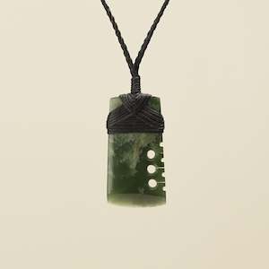 Toki Adze: Notched Toki Kawakawa Extra Small Pounamu Pendant