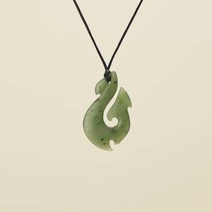 Hei Matau: Hei Matau Pendant Matte Medium Kawakawa