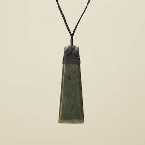 All: Toki Hapopo Pounamu Large Pendant, Black Binding