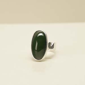 Sterling Silver Kawakawa Pounamu Ring