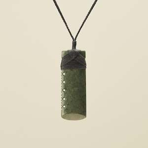 Whakanui Celebrations: Toki Notched Raukaraka Medium Pounamu Pendant