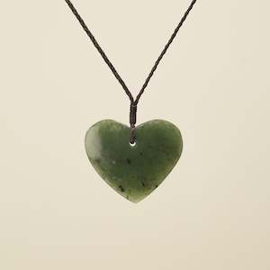 Manawa Heart Kahurangi Pounamu Large Pendant