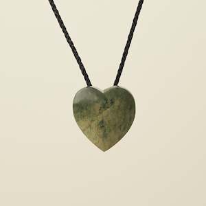 Manawa Heart Flower Putiputi Pounamu Small Pendant