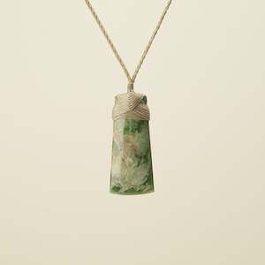 Manaakitanga Caring: Medium Flower Toki Pounamu Pendant