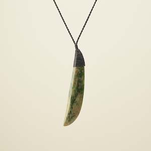 Niho Tooth Pendant: Niho Flower Putiputi Pounamu XL Pendant