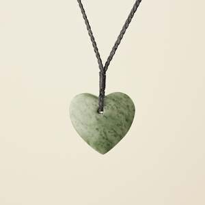 Heart: Manawa Heart Inanga Pounamu Small Medium – Pendant