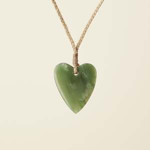 Heart: Manawa Heart Kahurangi Pounamu – Small Medium Pendant