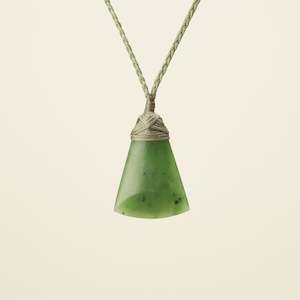 Toki Kahurangi XS Pounamu Pendant, Khaki Binding