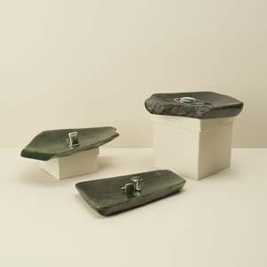 Ornaments: Jade Greenstone Natural Bowl Small