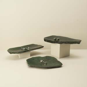 Ornaments: Jade Greenstone Natural Bowl Large