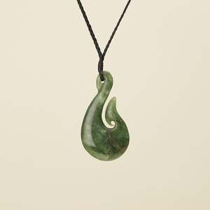 Hei Matau: Medium Large Hei Matau Pounamu Pendant
