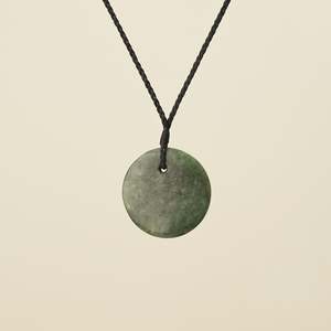 Porowhita Circle of Life Kawakawa Pounamu Small Medium, Black Binding